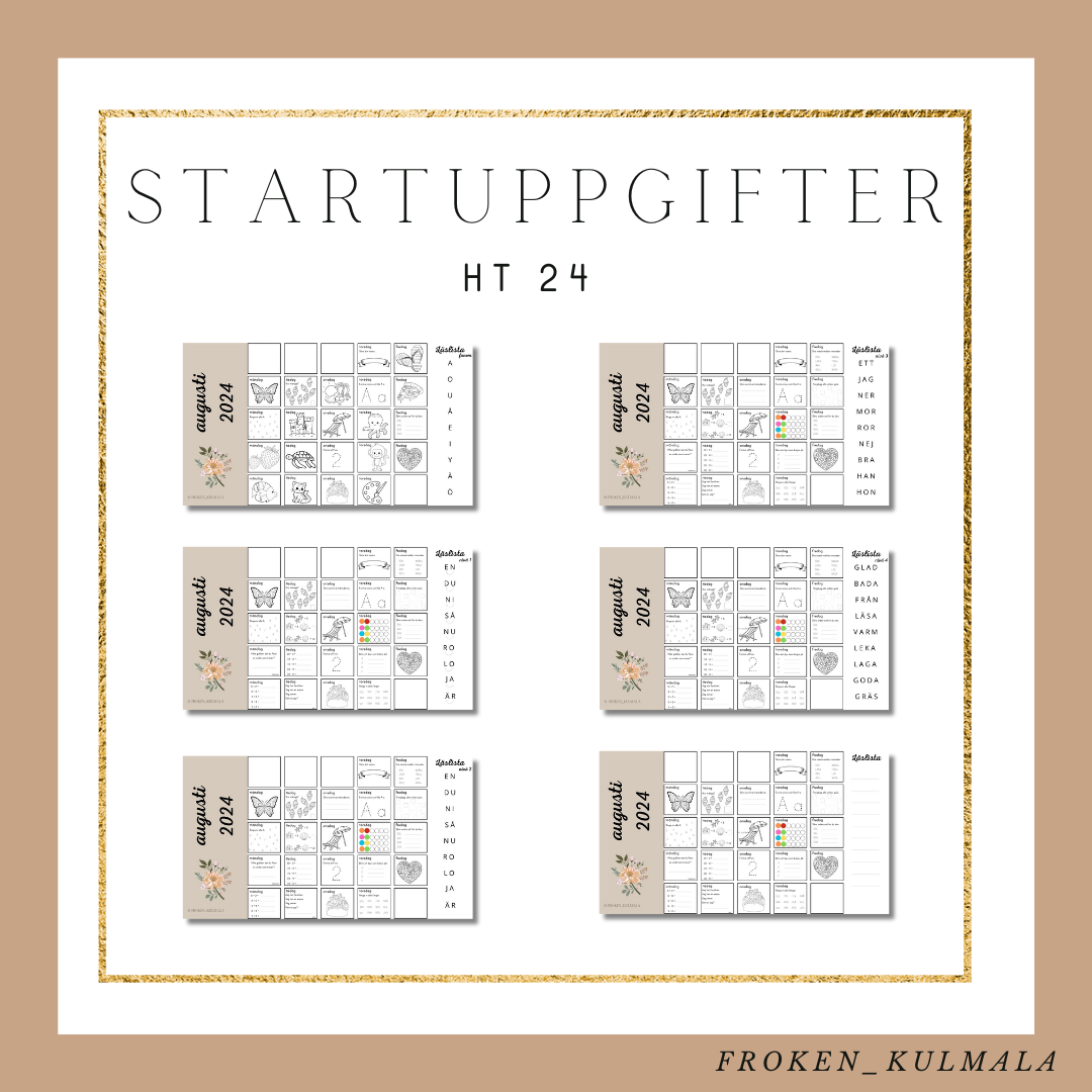 Startuppgifter ht 24