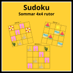 Sudoku sommar 4×4 rutor - bild 1