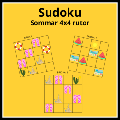 Sudoku sommar 4x4 rutor