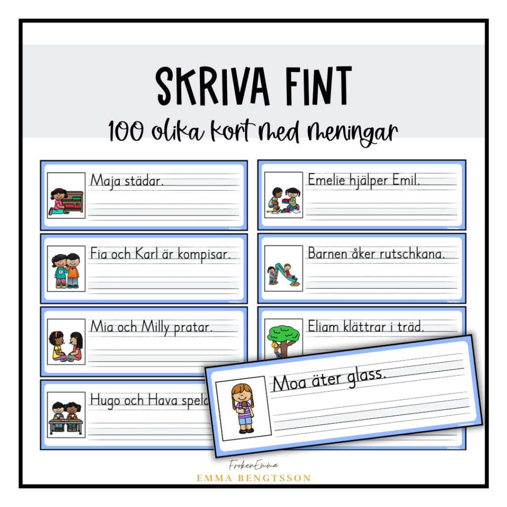 Skriva fint: 100 kort med olika meningar