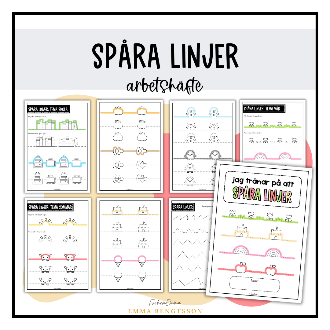 Spåra linjer: arbetshäfte