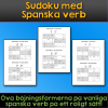 Spanska verb sudoku - estar, ser, ir, tener, hacer, saber