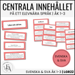 Centrala innehållet åk 1-3 på ett elevnära språk: svenska & SVA - bild 1