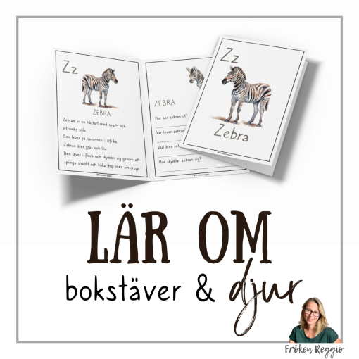 Lär om bokstäver och djur – Z