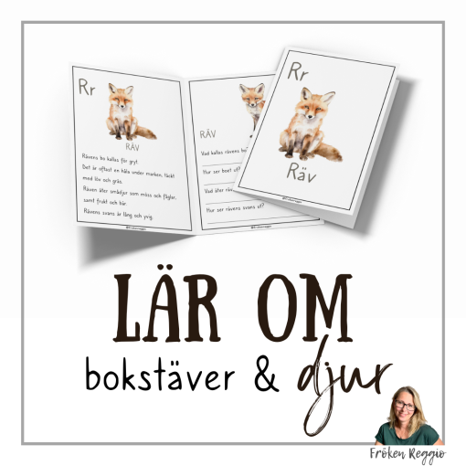 Lär om bokstäver och djur – R