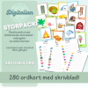 Ordkort Flashcards 280 olika ord med tillhörande skrivblad