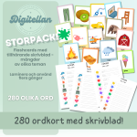 Ordkort Flashcards 280 olika ord med tillhörande skrivblad - bild 1