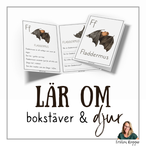 Lär om bokstäver och djur – F