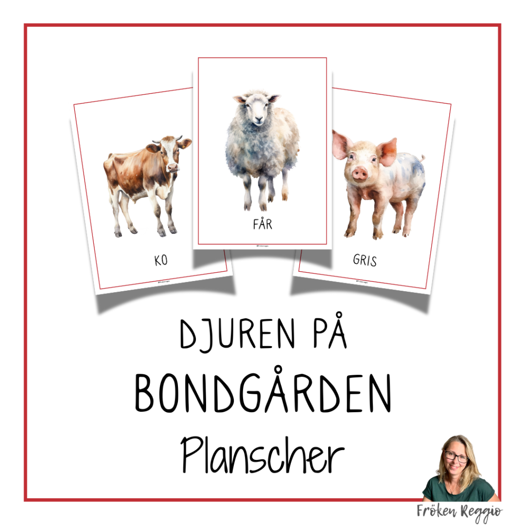 Djuren på bondgården – Planscher
