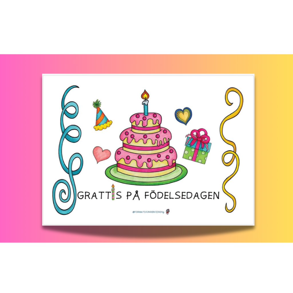 Födelsedagsposter och partyhattar