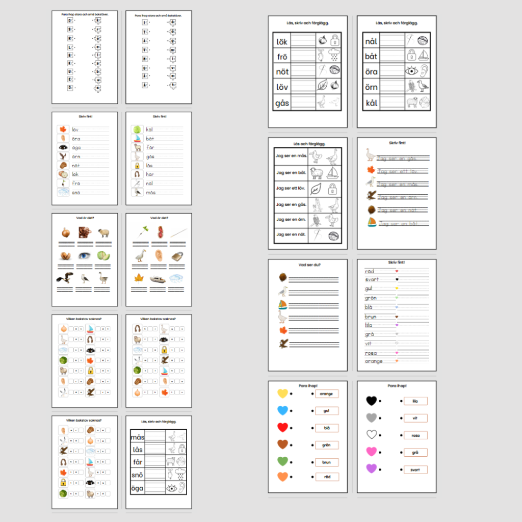 Läs-och skrivövningar, del 5