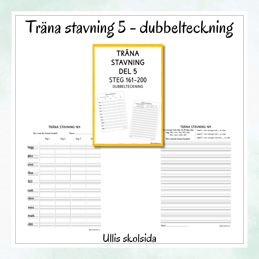 Träna stavning 5 – Dubbelteckning