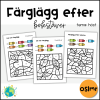 Färglägg efter bokstav - Höst