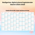 Digital planeringskalender läsåret 2024/2025 - bild 1