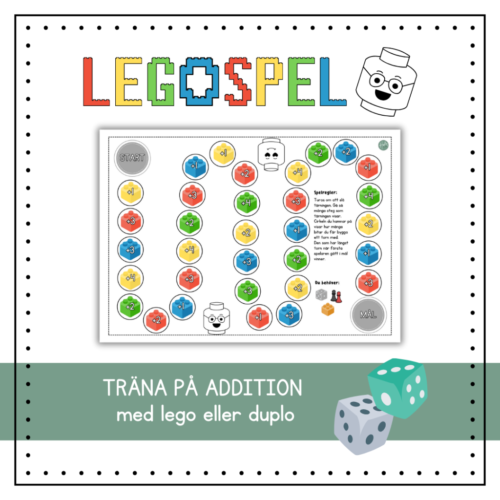 Mattespel – lego eller duplo (2 olika spelplaner)