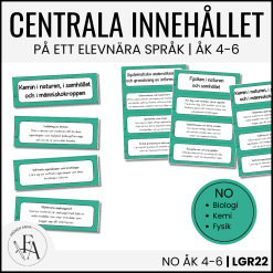 Centrala innehållet åk 4-6 på ett elevnära språk: NO