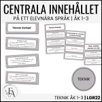 Centrala innehållet åk 1-3 på ett elevnära språk: teknik - bild 1