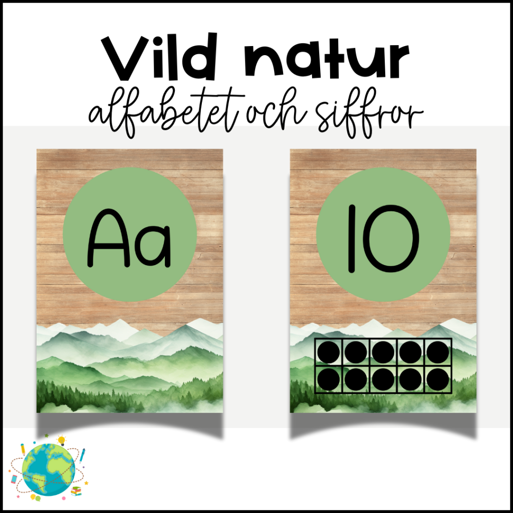 Vild natur – Alfabetet och siffror