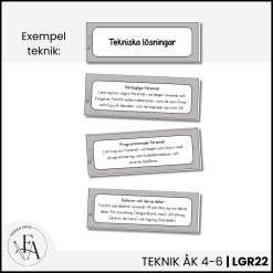 Centrala innehållet åk 4-6 på ett elevnära språk: teknik