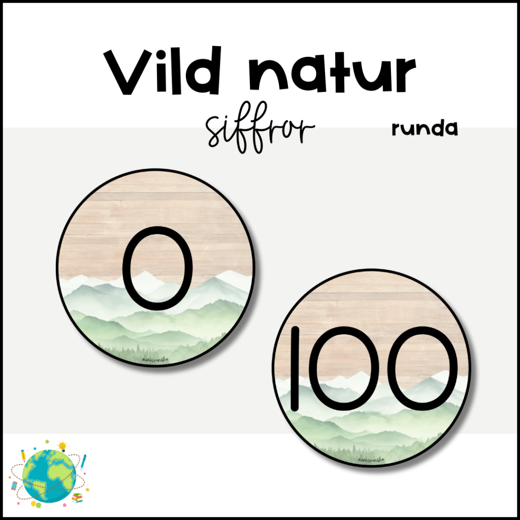 Vild natur – Siffror 0-100 runda