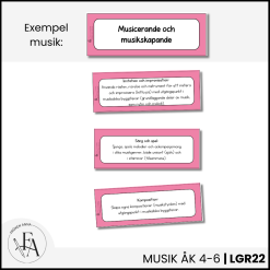 Centrala innehållet åk 4-6 på ett elevnära språk: musik