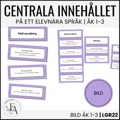 Centrala innehållet åk 1-3 på ett elevnära språk: bild