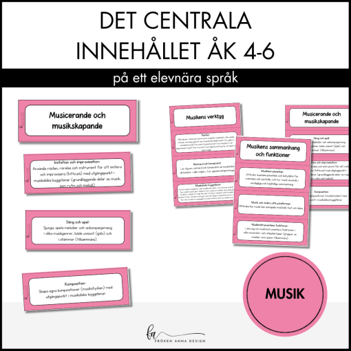 PAKET: Centrala innehållet åk 4-6 på ett elevnära språk: ALLA ÄMNEN