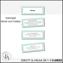 Centrala innehållet åk 1-3 på ett elevnära språk: idrott och hälsa