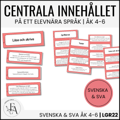 Centrala innehållet åk 4-6 på ett elevnära språk: svenska & SVA