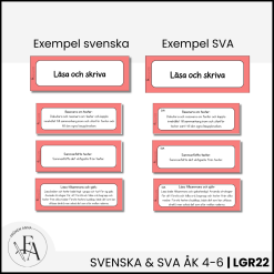 Centrala innehållet åk 1-3 på ett elevnära språk: svenska & SVA