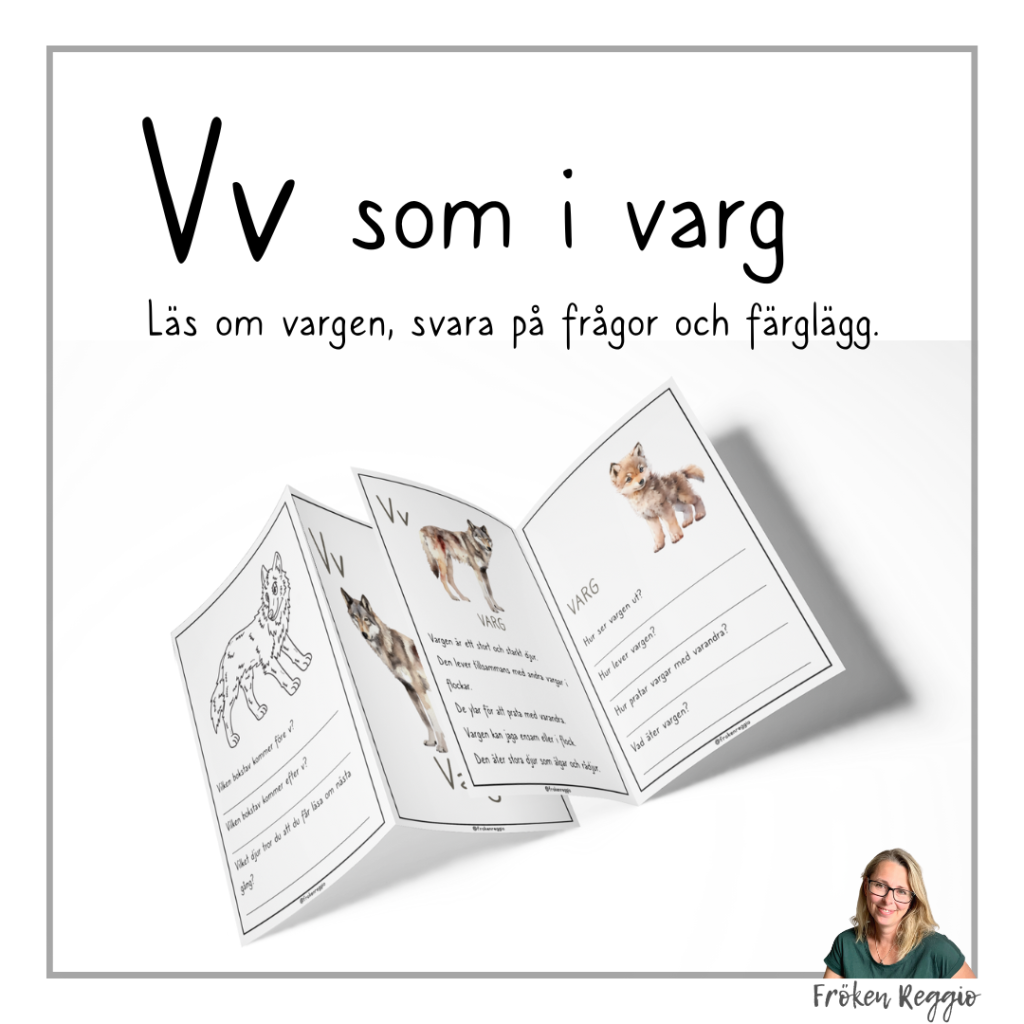 Lär om bokstäver och djur – V