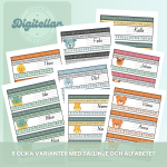Skolstart – Redigerbara namnskyltar – Djur – Klassrumsdekor - bild 2