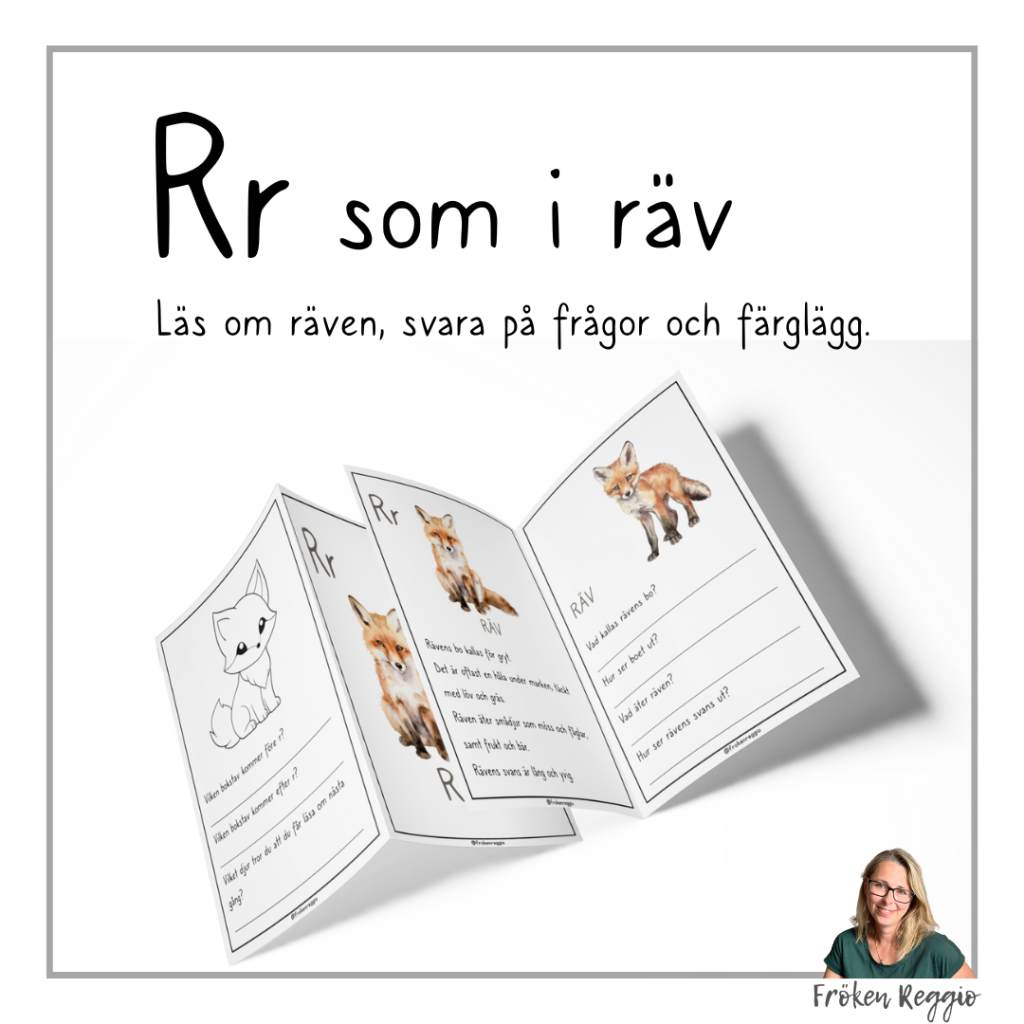 Lär om bokstäver och djur – R