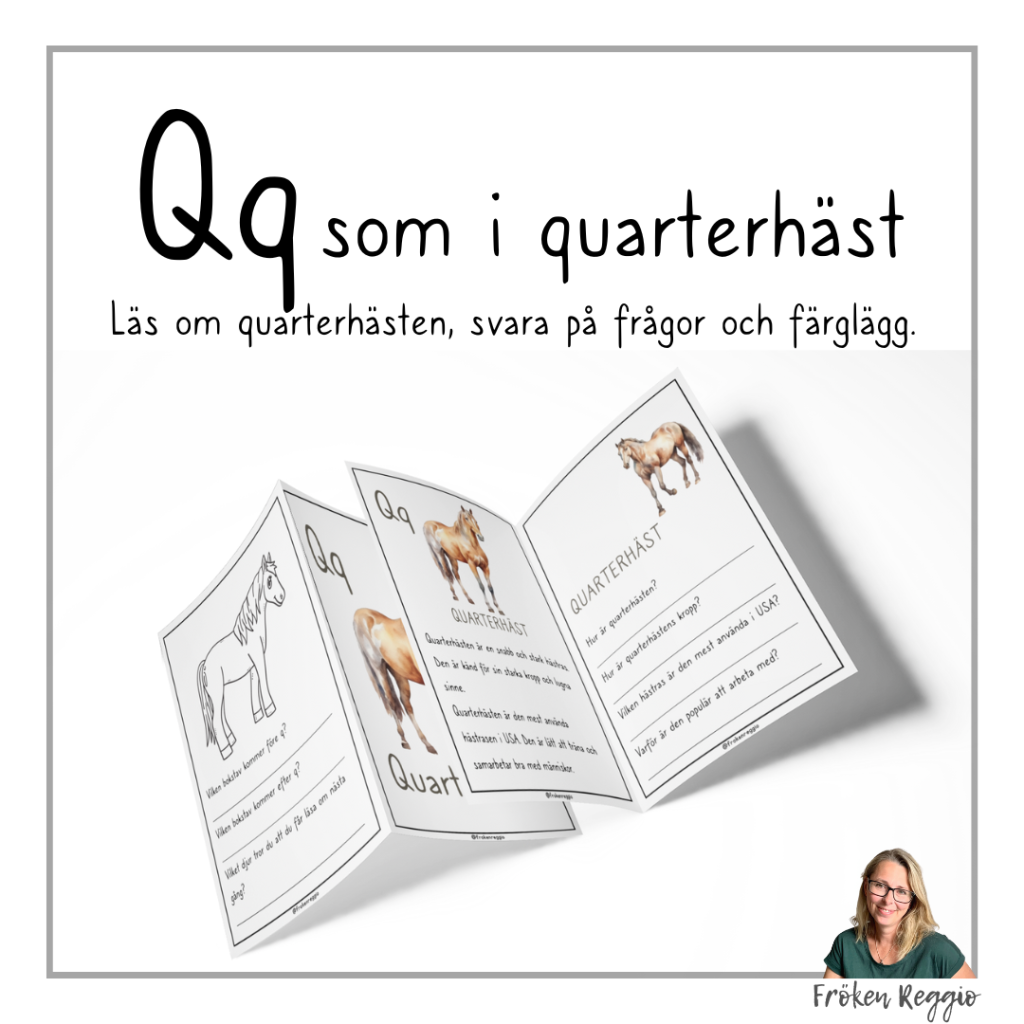 Lär om bokstäver och djur – Q
