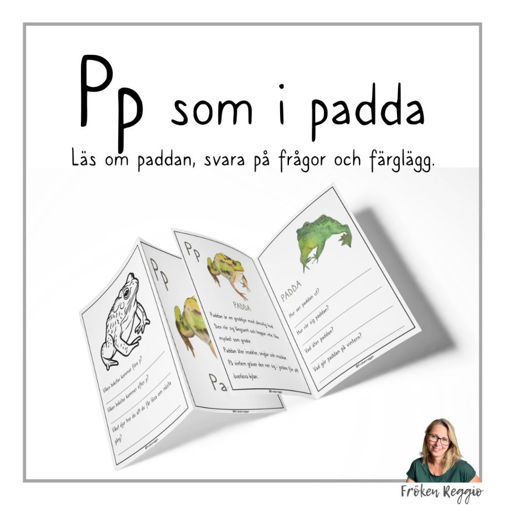 Lär om bokstäver och djur – P