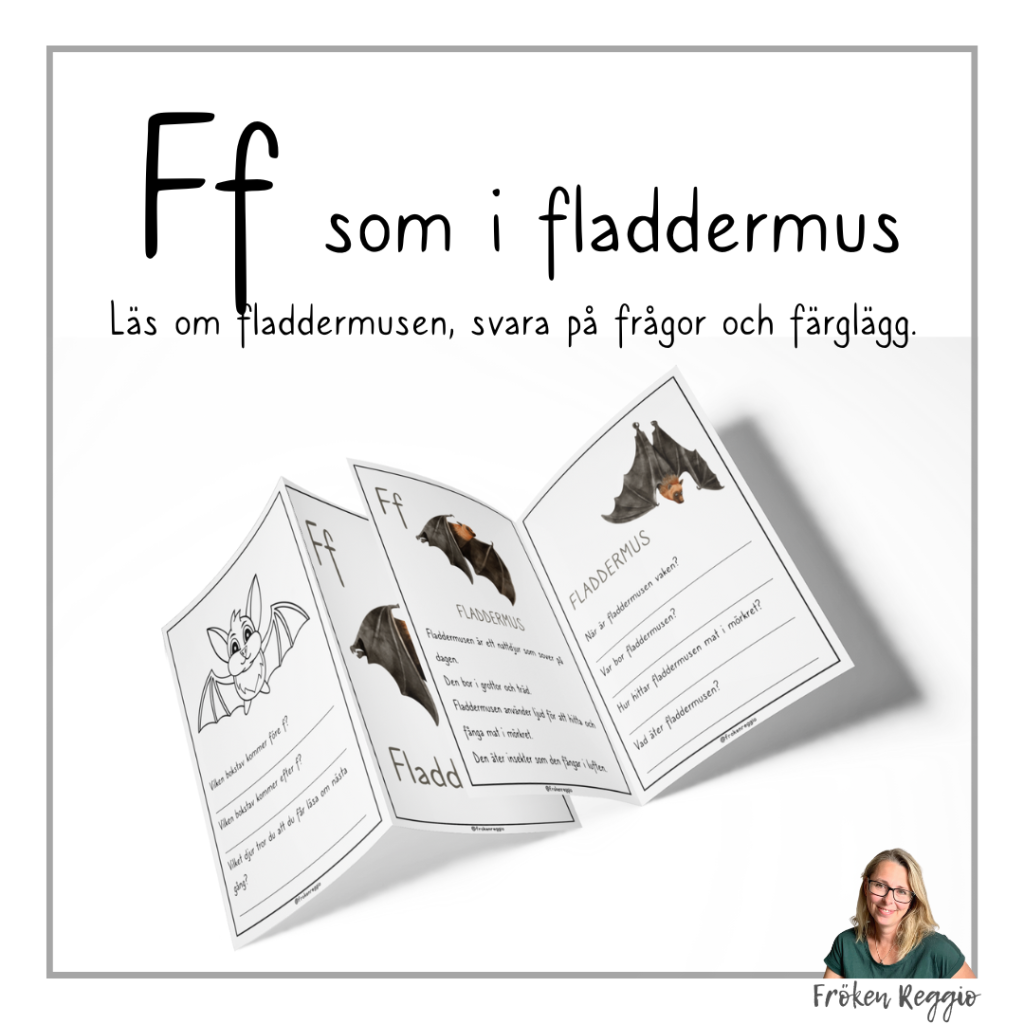 Lär om bokstäver och djur – F