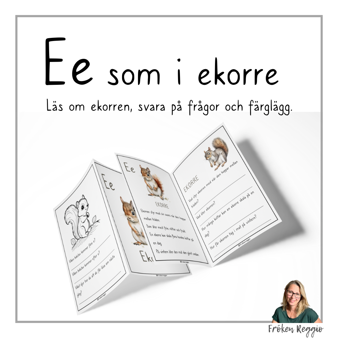 Lär om bokstäver och djur – E