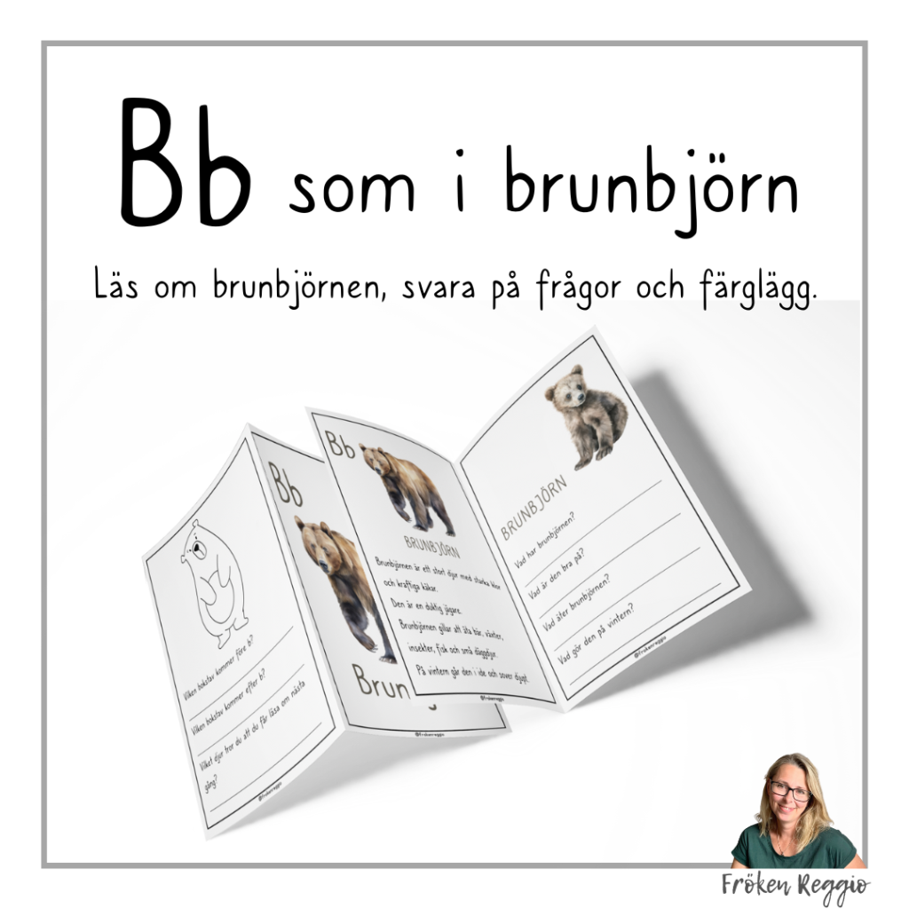 Lär om bokstäver och djur – B