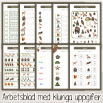 Arbetshäfte bokstäver och siffror – tema Skogen - bild 2