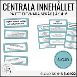 Centrala innehållet åk 4-6 på ett elevnära språk: slöjd