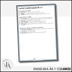 CHECKLISTA över det Centrala innehållet åk 1-3 på ett elevnära språk: Engelska - bild 2