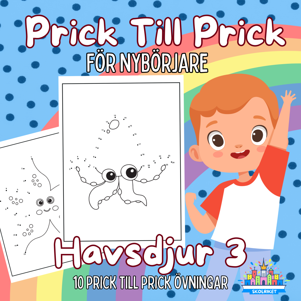 Prick till Prick Havsdjur 3 För Nybörjare