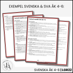 CHECKLISTA över det Centrala innehållet åk 4-6 på ett elevnära språk: Svenska & SVA - bild 2
