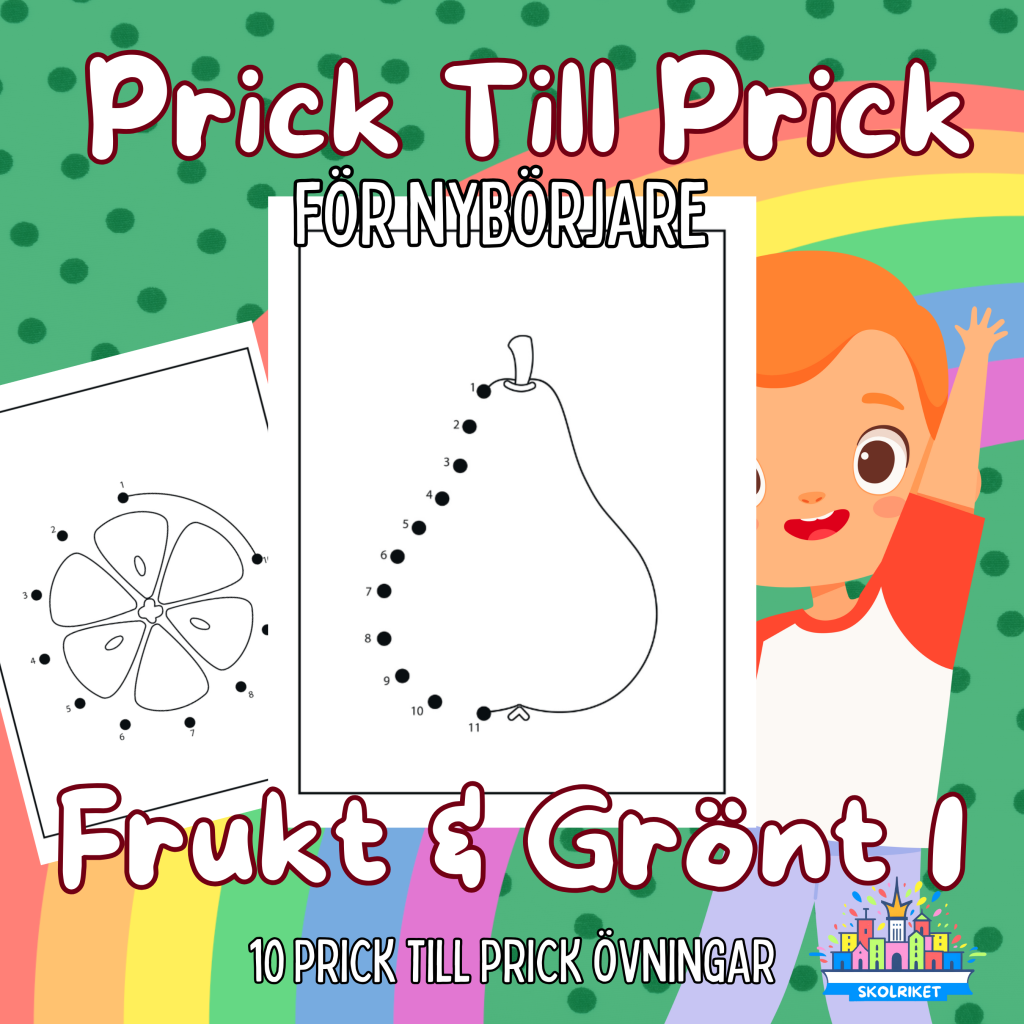 Prick till Prick Frukt och Grönt 1 För Nybörjare