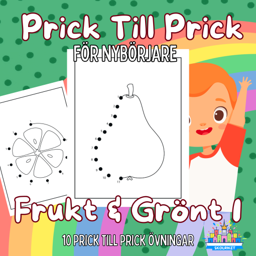 Prick till Prick Frukt och Grönt 1 För Nybörjare