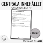 PAKET: CHECKLISTOR över det Centrala innehållet åk 1-3 på ett elevnära språk: ALLA ÄMNEN - bild 7