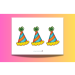 Födelsedagsposter och partyhattar - bild 3