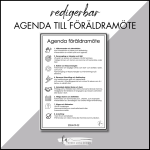 Agenda till föräldramöte (redigerbar) - bild 1