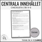 PAKET: CHECKLISTOR över det Centrala innehållet åk 4-6 på ett elevnära språk: ALLA ÄMNEN - bild 6