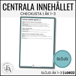 PAKET: CHECKLISTOR över det Centrala innehållet åk 1-3 på ett elevnära språk: ALLA ÄMNEN - bild 11